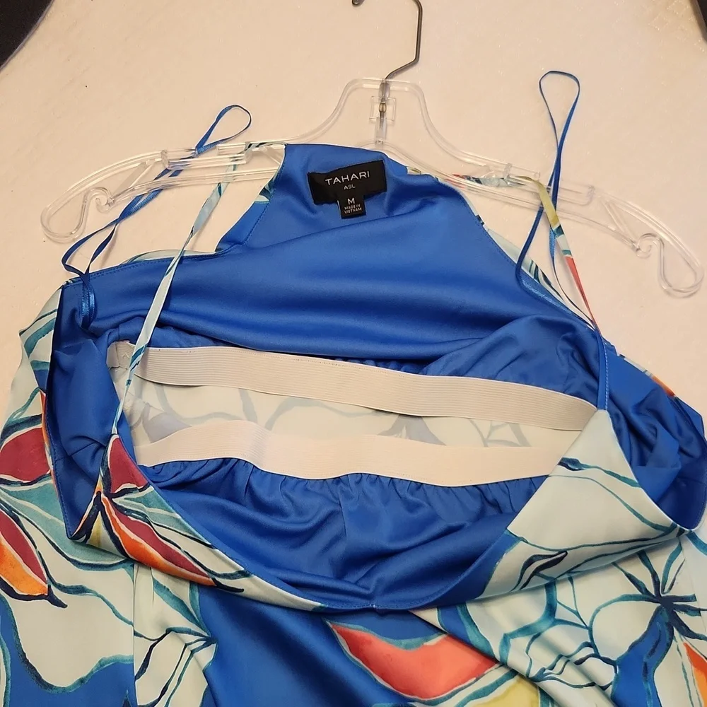Tahari ASL Tropical Maxi Dress Size Medium - Picture 7 of 8